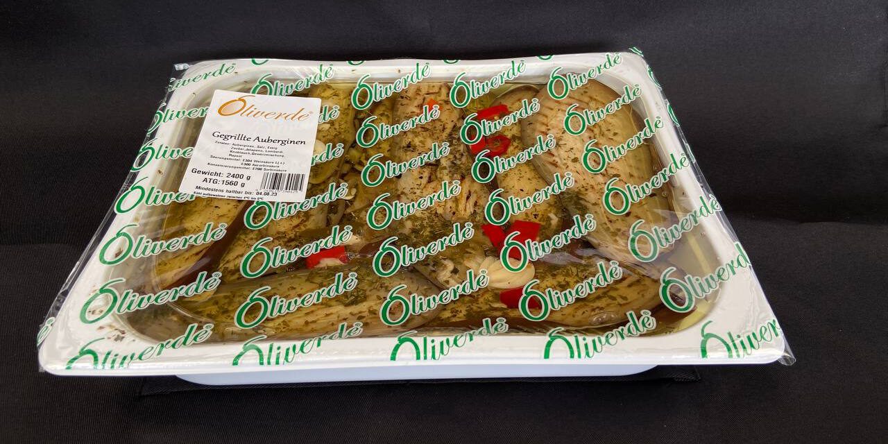 Oliverde gegrillte Aubergine